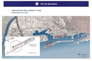 El Puerto de Barcelona inicia la licitación de la ampliación del muelle Adossat por 39 millones