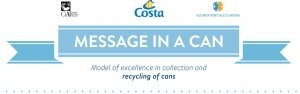Resultados tangibles de el reciclaje de latas a bordo de los barcos Costa Cruceros