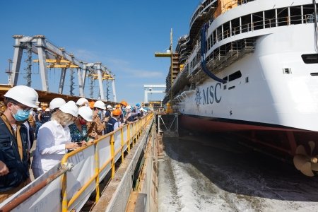 MSC Cruceros y Fincantieri celebran la prueba de flotación del MSC Seashore