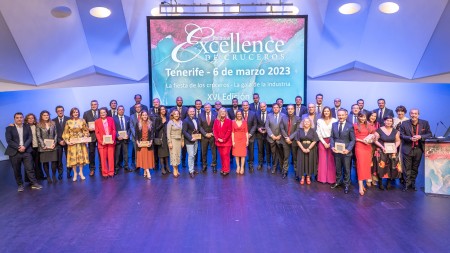 Gran noche de fiesta en el Auditorio de Tenerife en la ceremonia de entrega de los Premios Excellence de Cruceros 2023