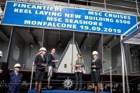 MSC Cruceros y Fincantieri desvelan más detalles del MSC Seashore en la ceremonia de la moneda