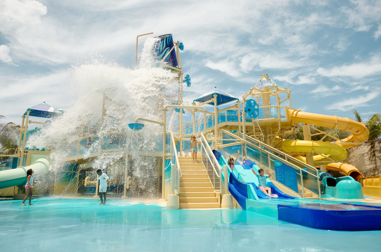 Splash Cay en el parque acuático Great Tides Waterpark de NCL en la isla Great Stirrup Cay